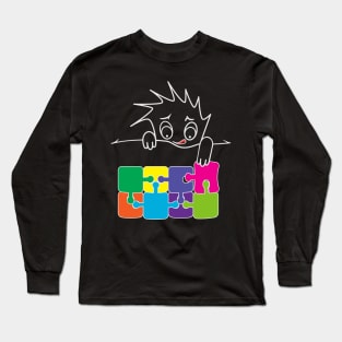 Cute character and puzzles Long Sleeve T-Shirt